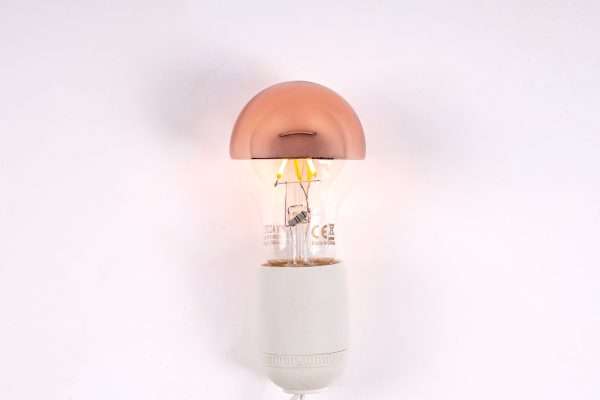 Bombilla LED E27 espejo cobre 24V regulable